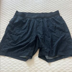lululemon athletica Textured Black Men's Athletic Shorts